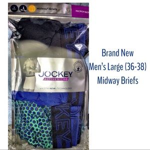 NWT 3 pairs Men’s Jockey Midway Briefs L (36-38)